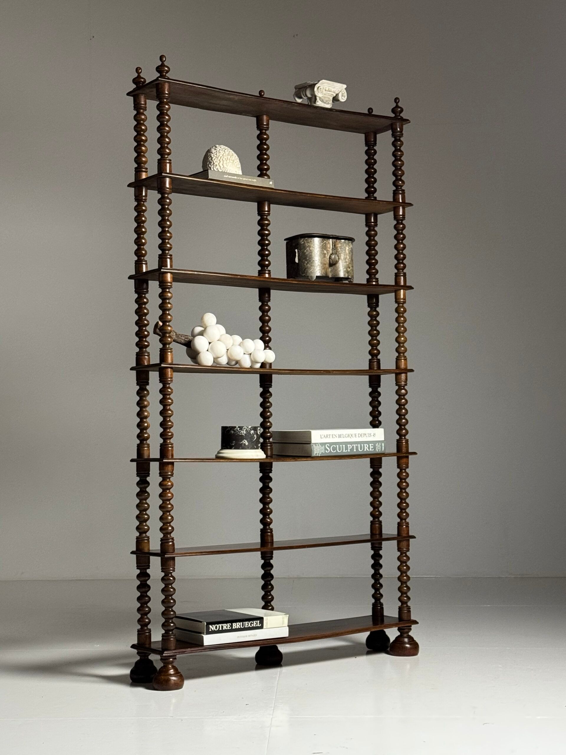 Bobbin bookcase / French antique bookshelf