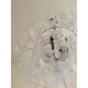 Murano Glass Sputnik Chandelier With Swirling Italian Glass Clear and White