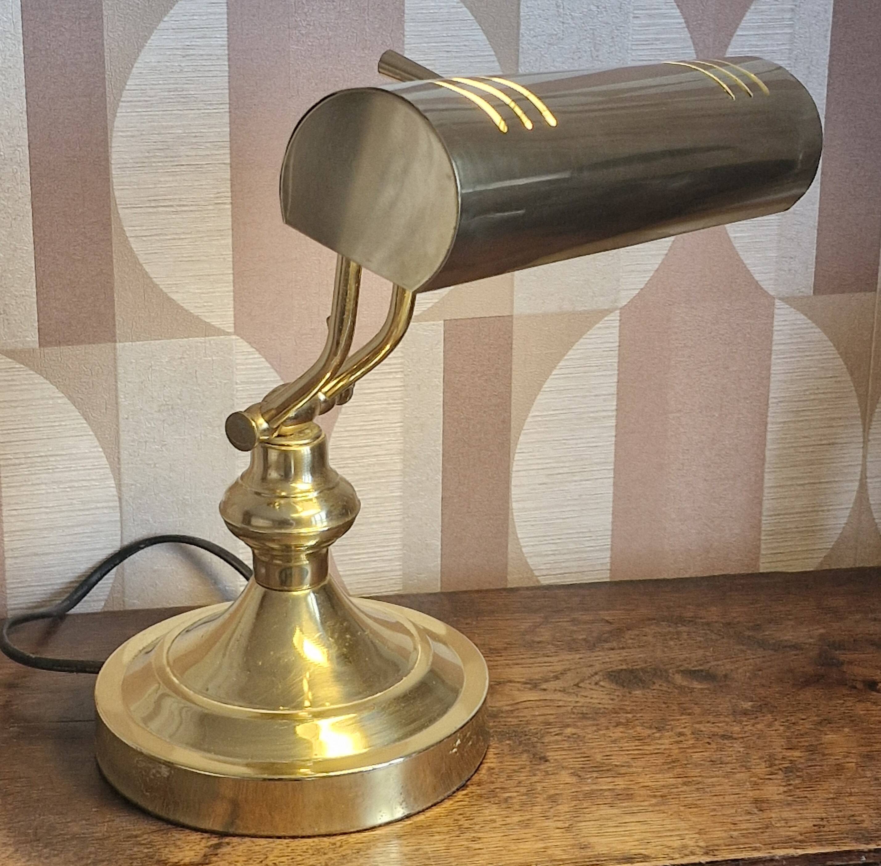 Brass notary or banker's lamp