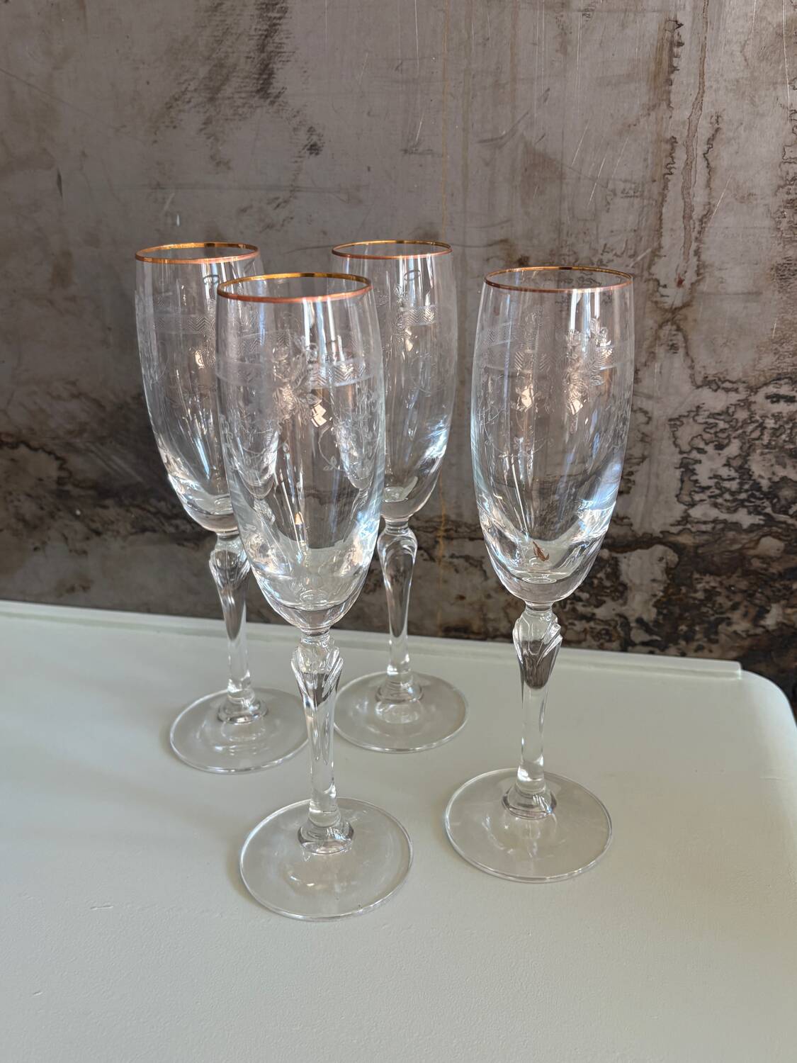 Flûtes à champagne en cristal