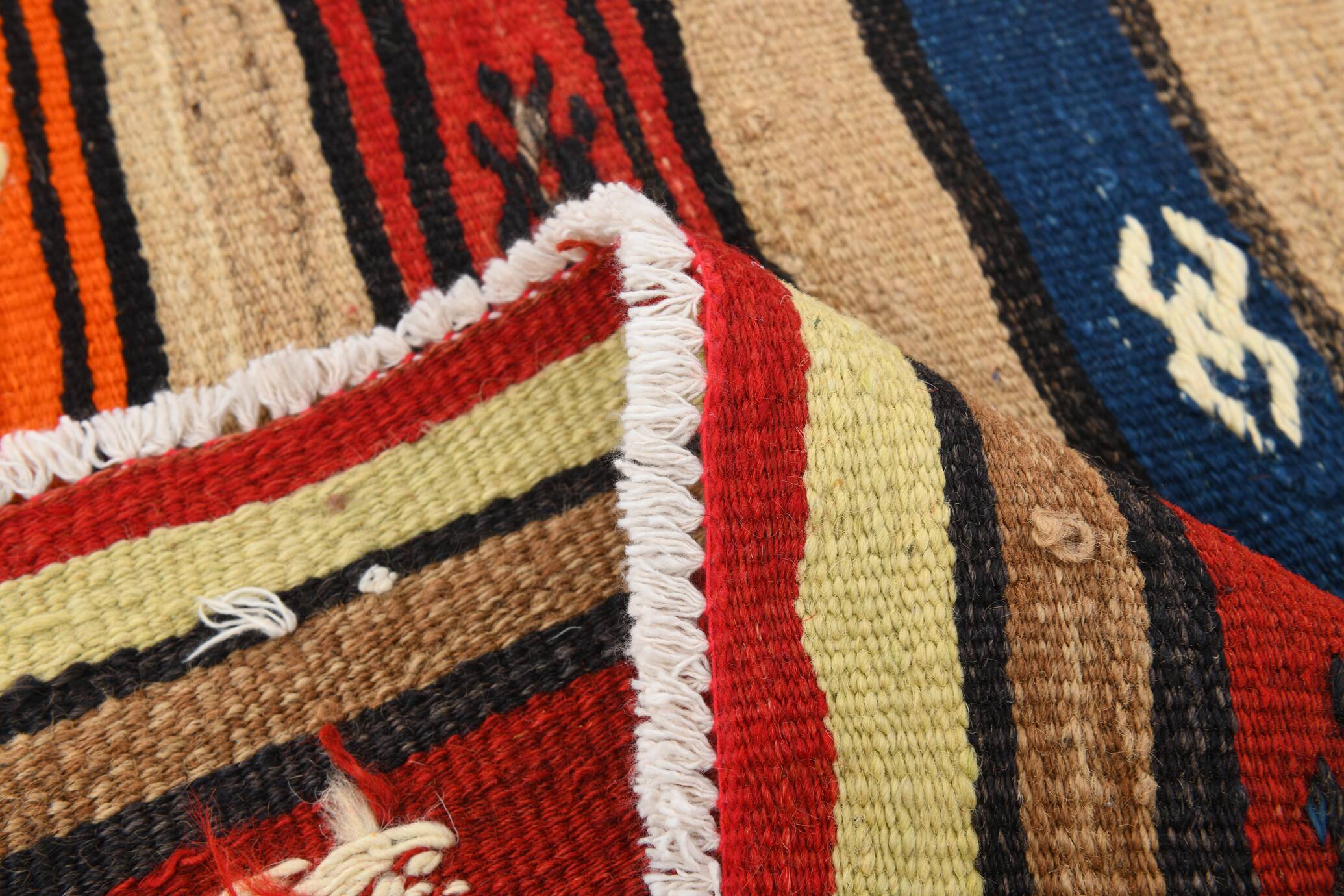 Shades Of Multicolor Turkish Kilim Rug, 142x231Cm