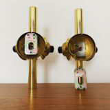 Set of 2 brass Sputnik sconces by Kaiser Leuchten