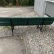 Garden bench in metal foot slats