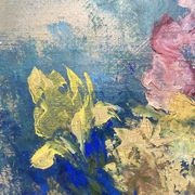 Huile sur toile fleurs G de Marco 50X60
