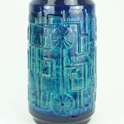 1960s bay keramik FLOOR VASE bodo mans decor 'narvik' blue and turquoise 956-45