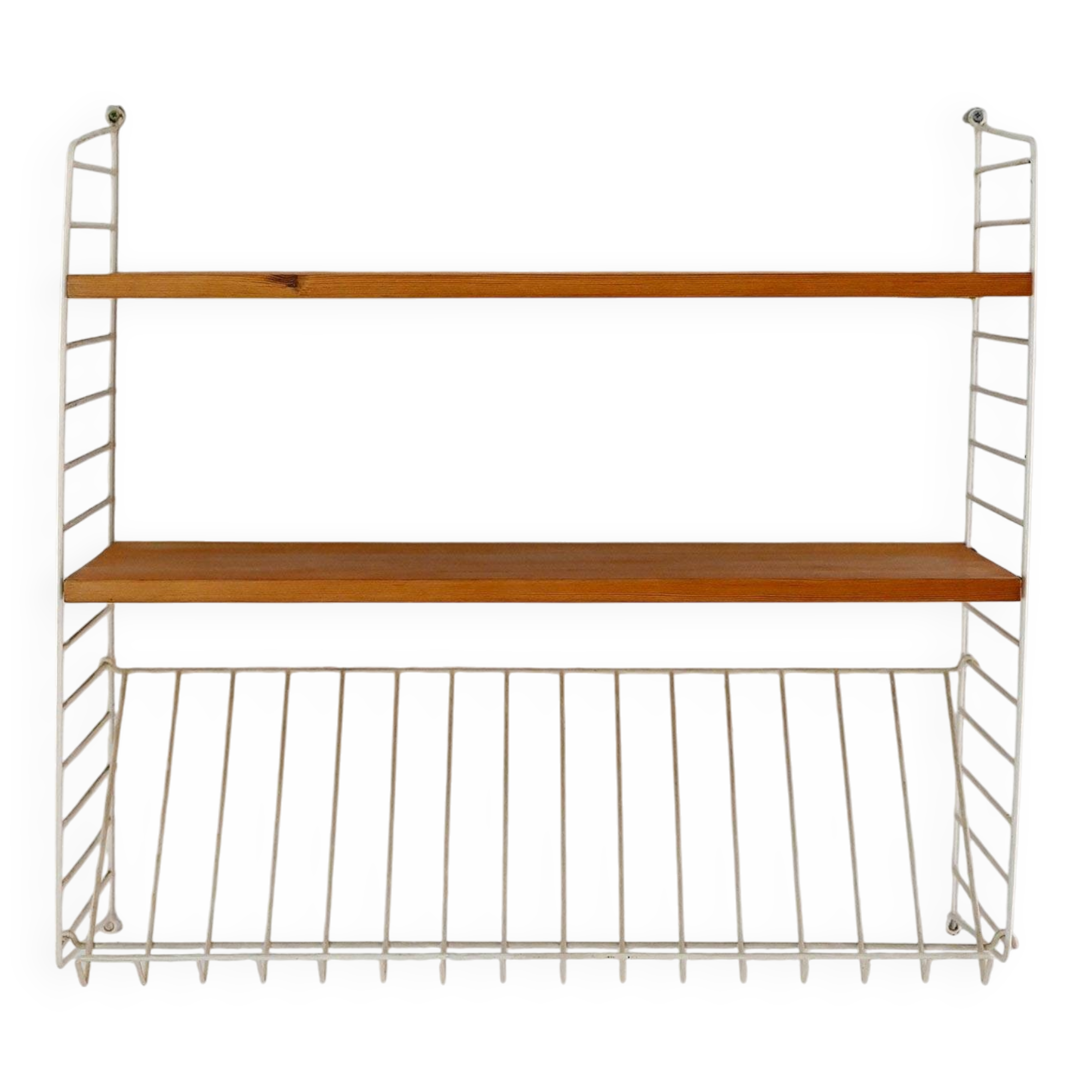 Vintage shelves with metal frame