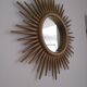 GOLDEN WOODEN SUN MIRROR