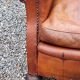 Leather club armchair back mustache from the 30s
