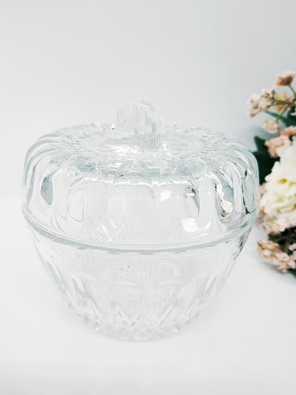 Vintage cut glass sugar bowl from the 50s