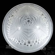Important Art Deco lamp, nickel-plated bronze, Schneider glass, Fr, c. 1930