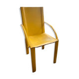 Fauteuil Coral en cuir jaune Matteo Grassi année 70