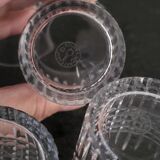 4 vintage crystal tumblers from Baccarat, model Nancy.