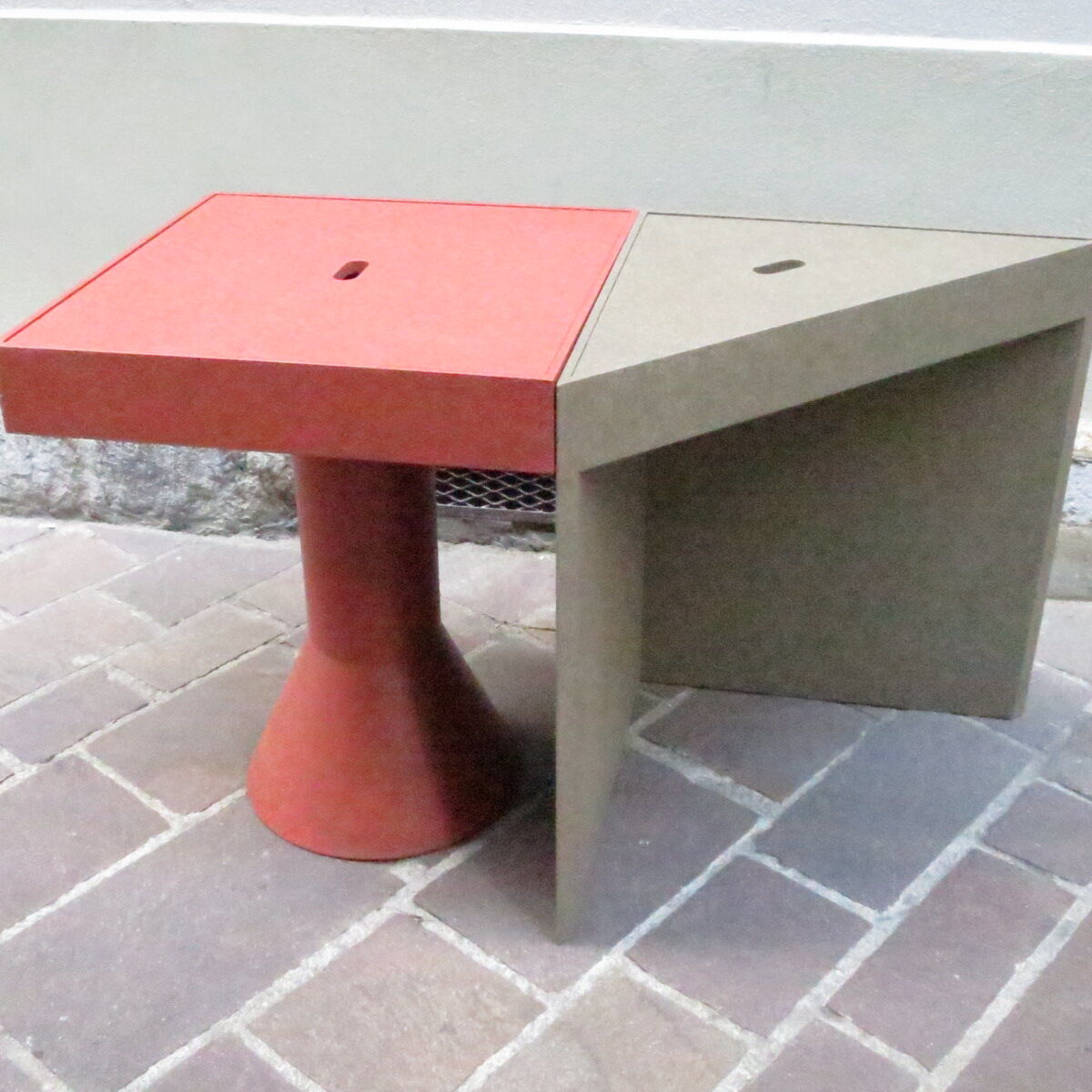 Red Table Massimo Morozzi Tangram 1983 Cassina