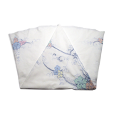 Multicolored embroidered round sheet