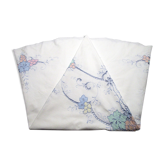 Multicolored embroidered round sheet