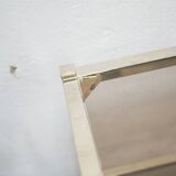 Bookcase vintage shelf in brass and smoked glass