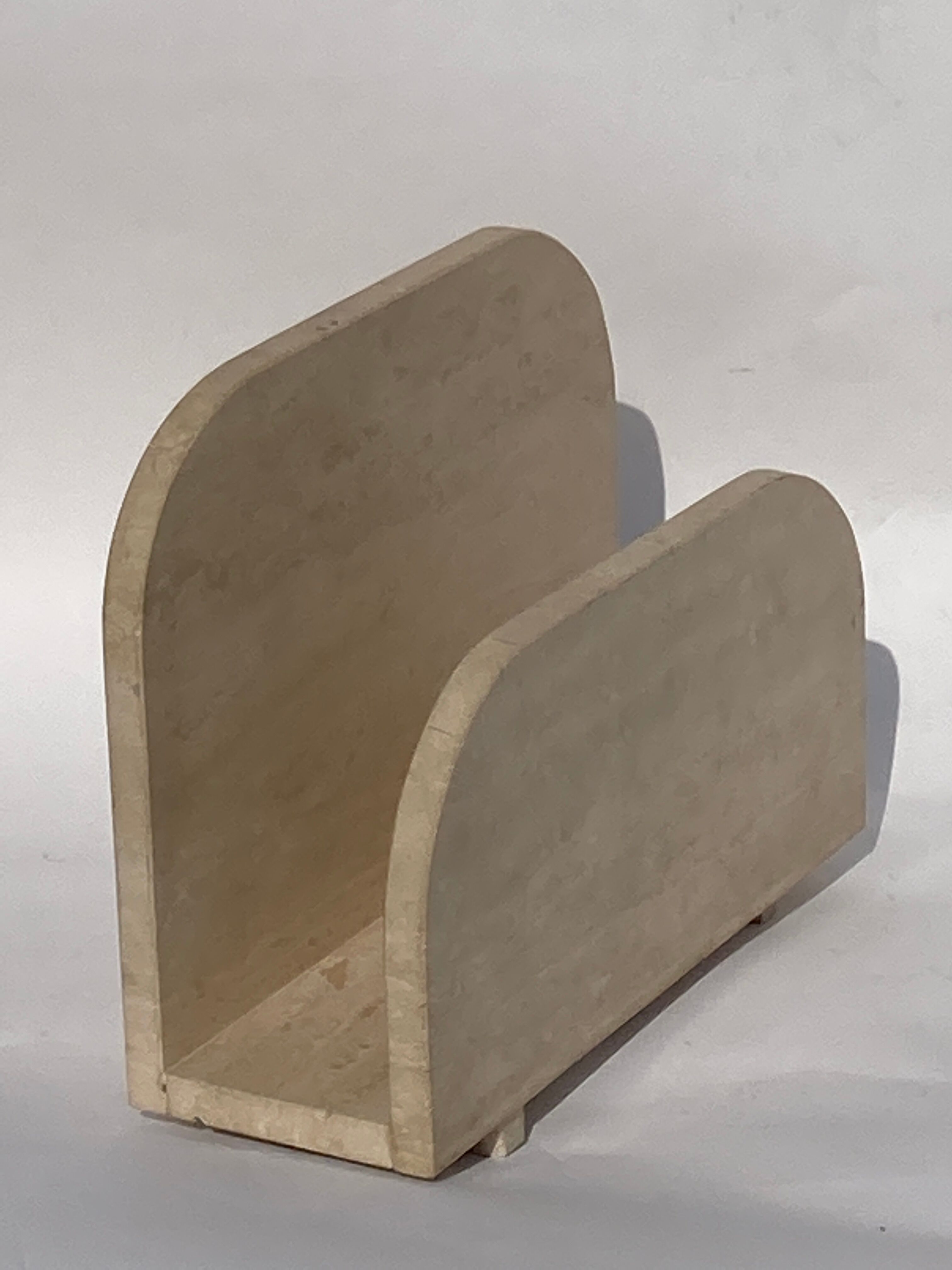 Travertin magazine rack