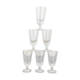 Set of 6 thick old glasses