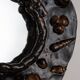 Miroir aux coquillages en grès émaillé