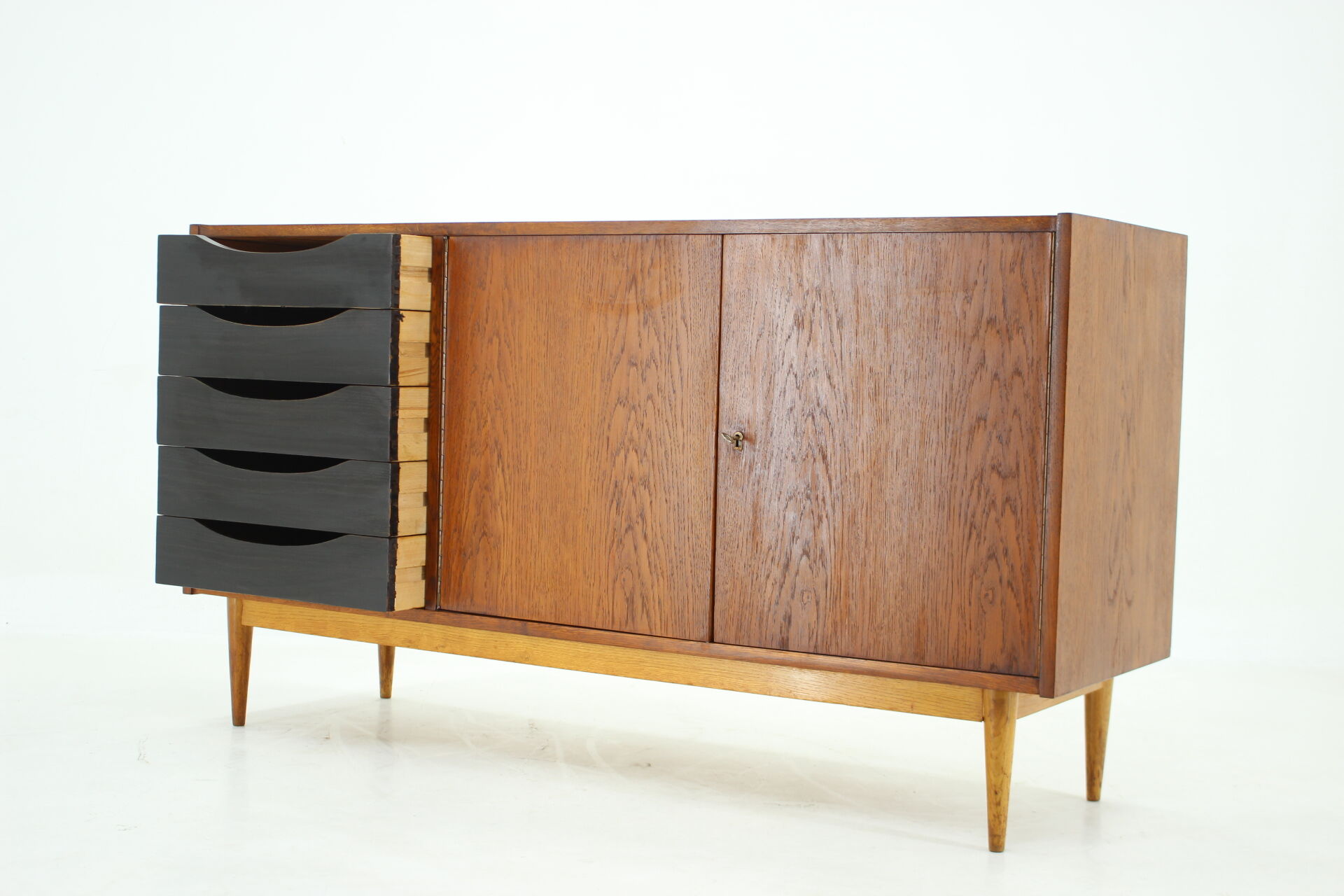 1960s oak sideboard ,Czechoslovakia