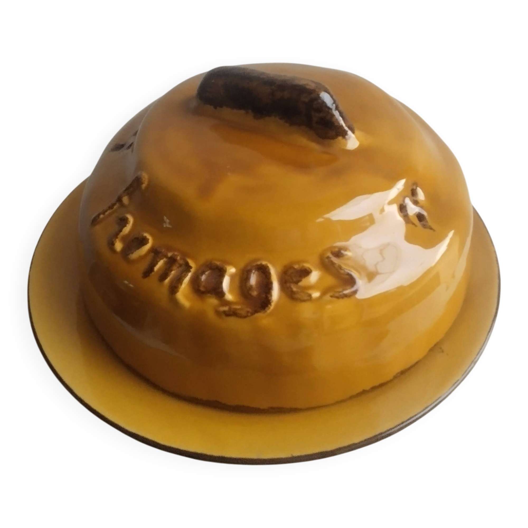 Glazed ceramic cheese dome