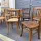 Set of 15 vintage curved wood coffee bistro chairs
