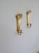 Pair of Art Deco brass wall sconces by Holmström, Arvika, Sweden, 1940s.