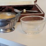 Pair of silver metal Orbrille salerons