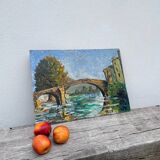 Oil knife painting landscape