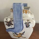 Planter / pot in Gien earthenware – Renaissance decor – 19th century
