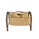 Vintage bamboo and fabric magazine rack