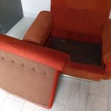 70s corduroy space age armchair
