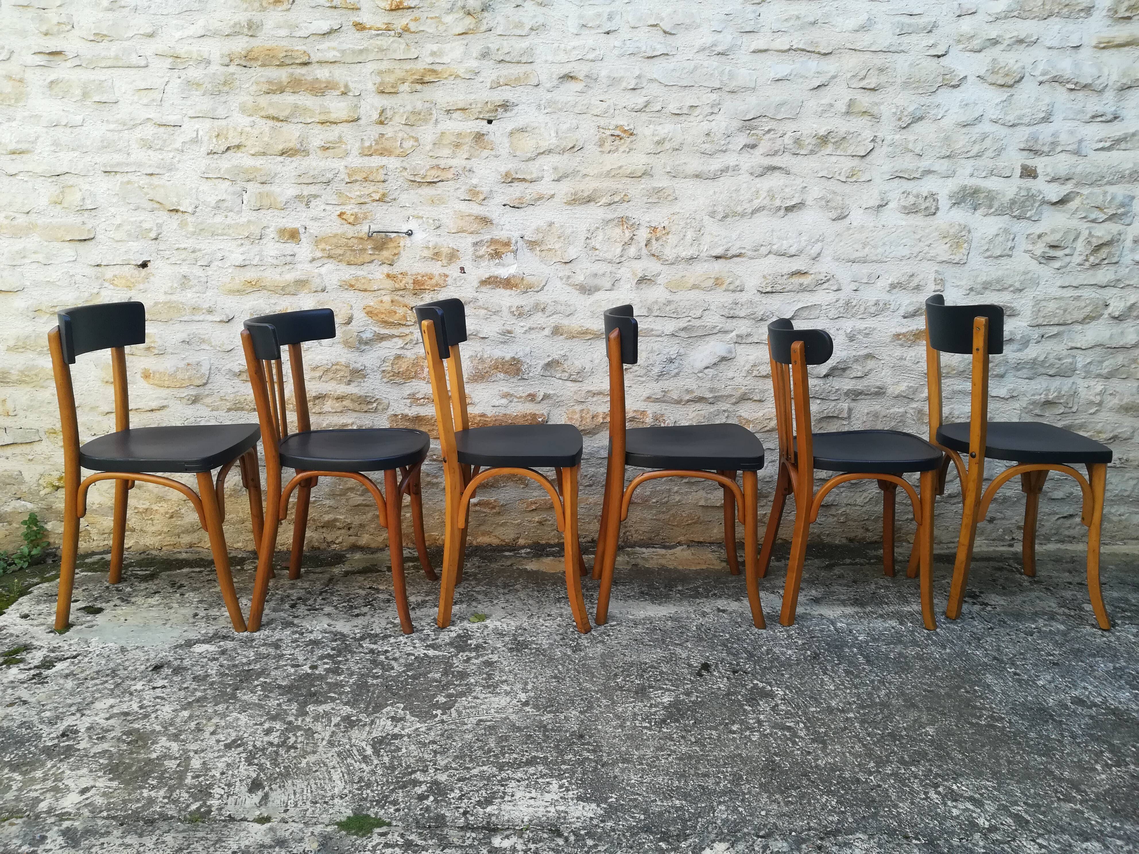 12 mismatched bistro chairs