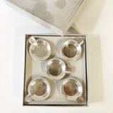 Individual silver metal ashtrays