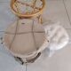 Paire de poufs en rotin et bambou