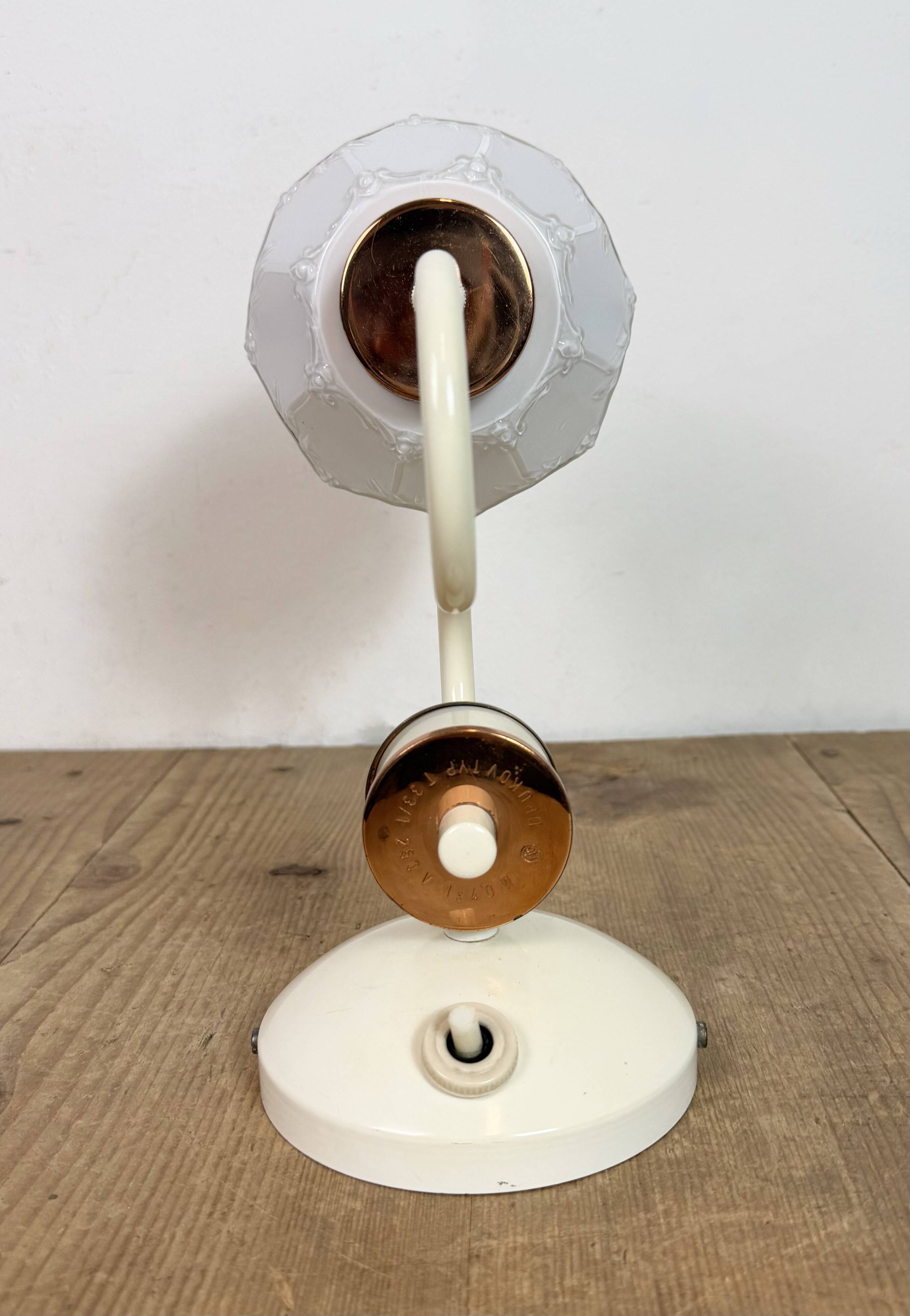 Vintage Wall Light with Milk Glass from Drukov, 1960s