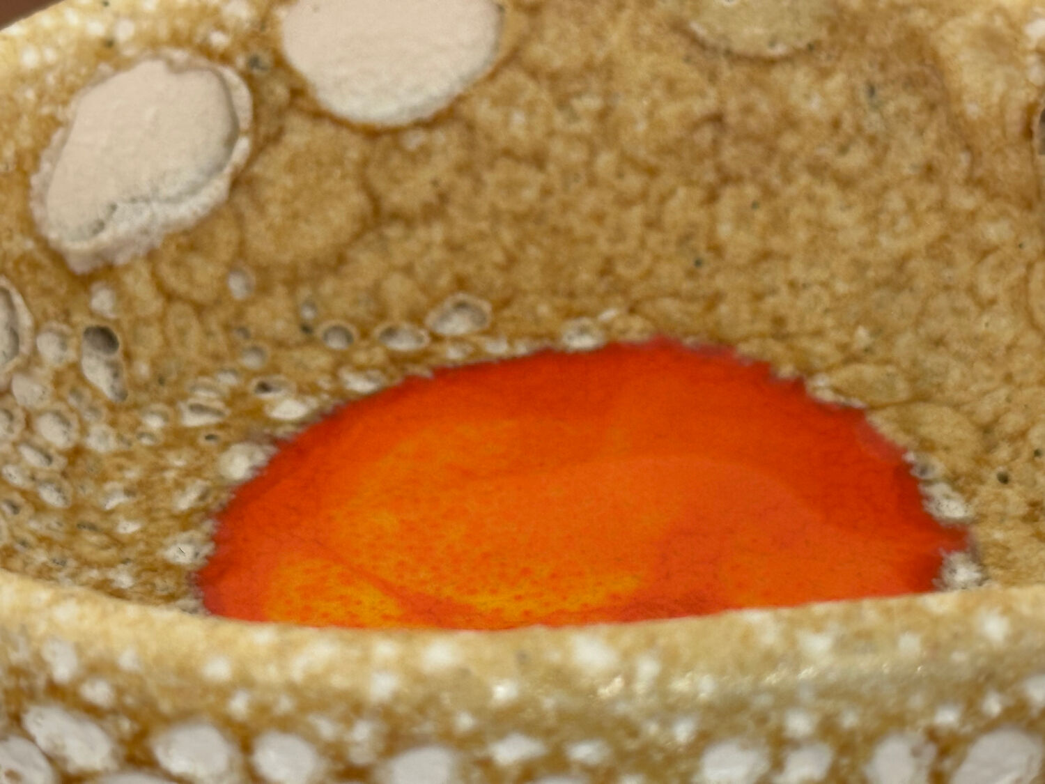 Vallauris ceramic empty pocket bowl vintage Fat Lava