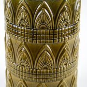 Ceramic floor vase with relief pattern, West Germany, 1970s