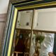 Beveled wooden mirror with glazing beads