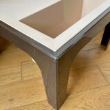 Beige and brown coffee table