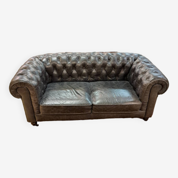 Canapé Chesterfield en cuir