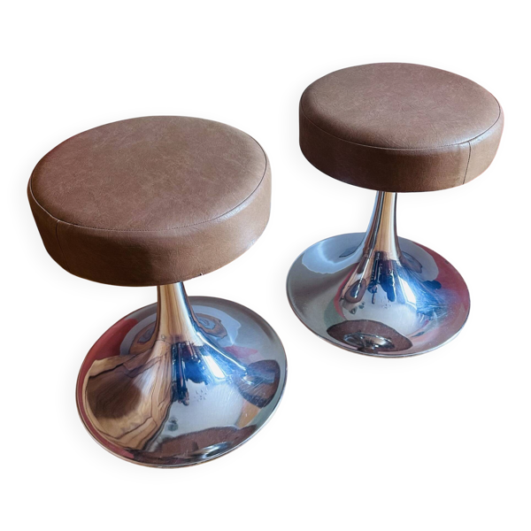 Paire de tabourets vintage 1960