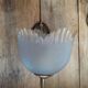 Wall lamp base brass tulip glass polished relief flowers