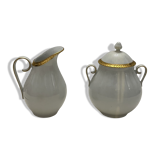 Porcelain sweetener and milk jug