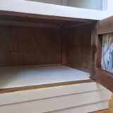 Pair of vintage beech bedside tables