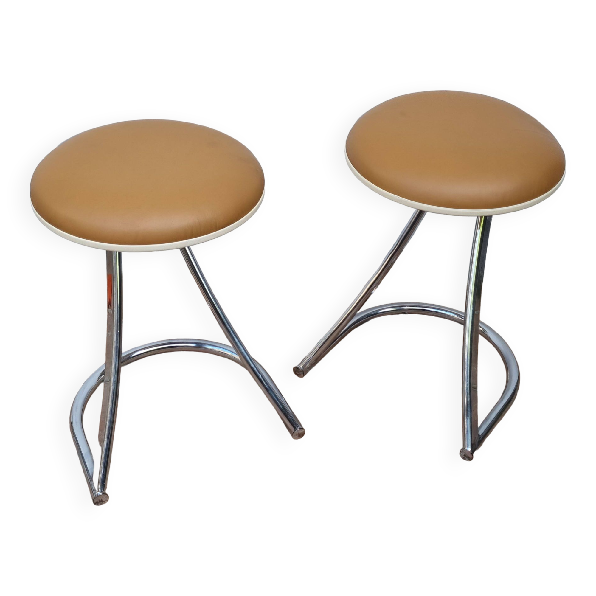 Paire de tabourets "Z" vintage Mirima France