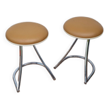 Pair of vintage "Z" stools Mirima France