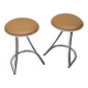 Paire de tabourets "Z" vintage Mirima France