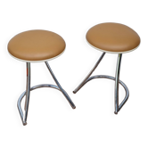 Pair of vintage "Z" stools Mirima France