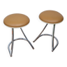 Pair of vintage "Z" stools Mirima France